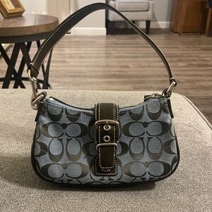 Coach Signature Black and Blue Mini Bag Never Used**